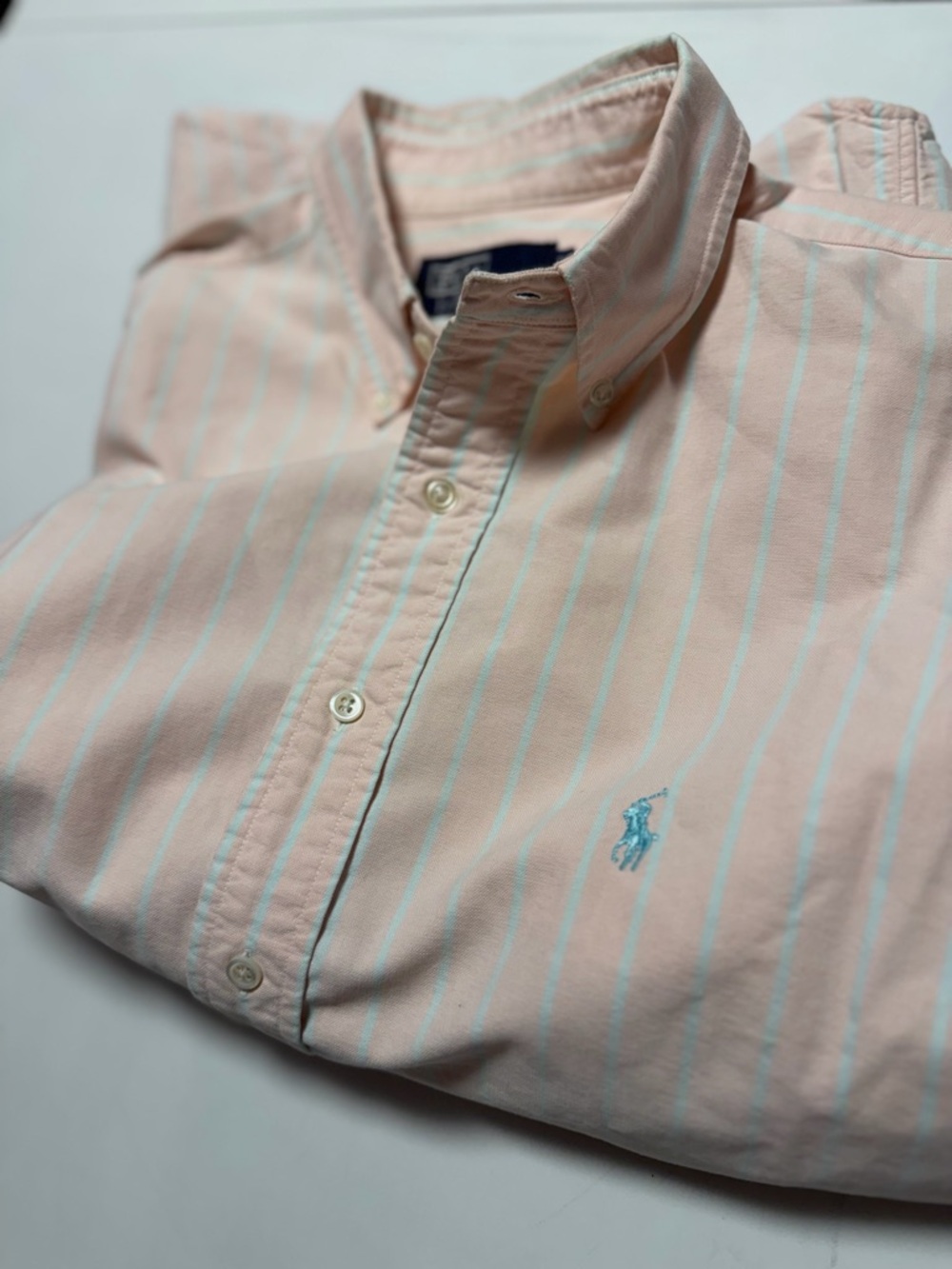 Polo Ralph Lauren Pale Pink Striped Button-Down Oxford Shirt - Picture 5 of 15